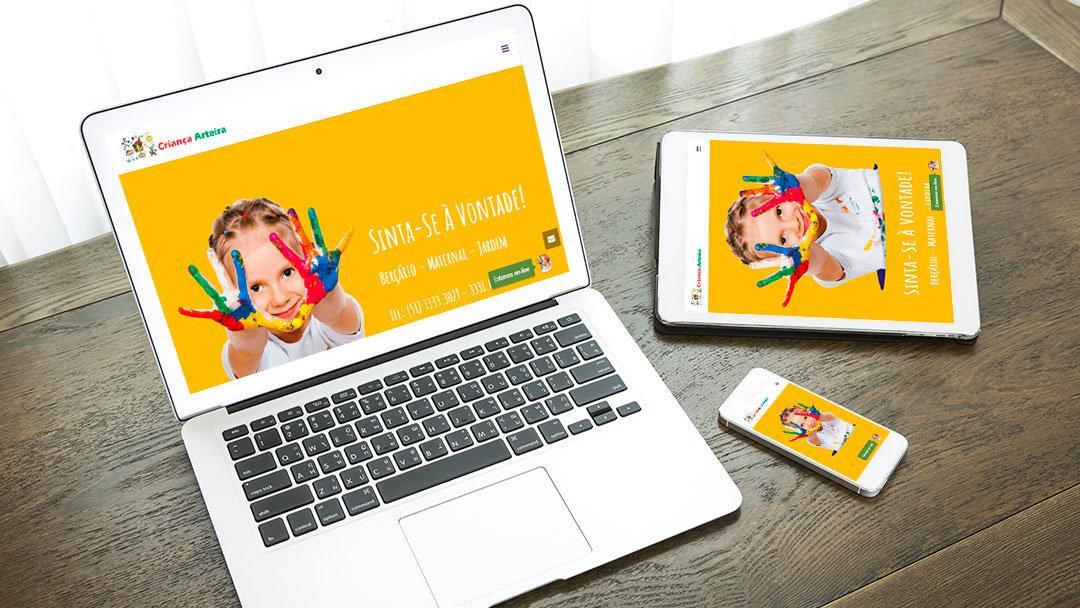 Desenvolvimento de Site para Criança Arteira - Portfólio WD Sites